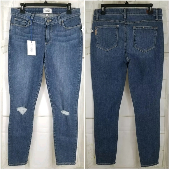 Paige Verdugo Ankle Blue Evelyn Destructed C9 - Picture 1 of 5